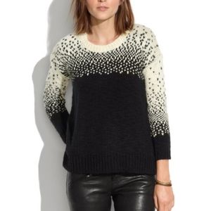 MADEWELL Black Cream Wool Blend Crewneck Size S